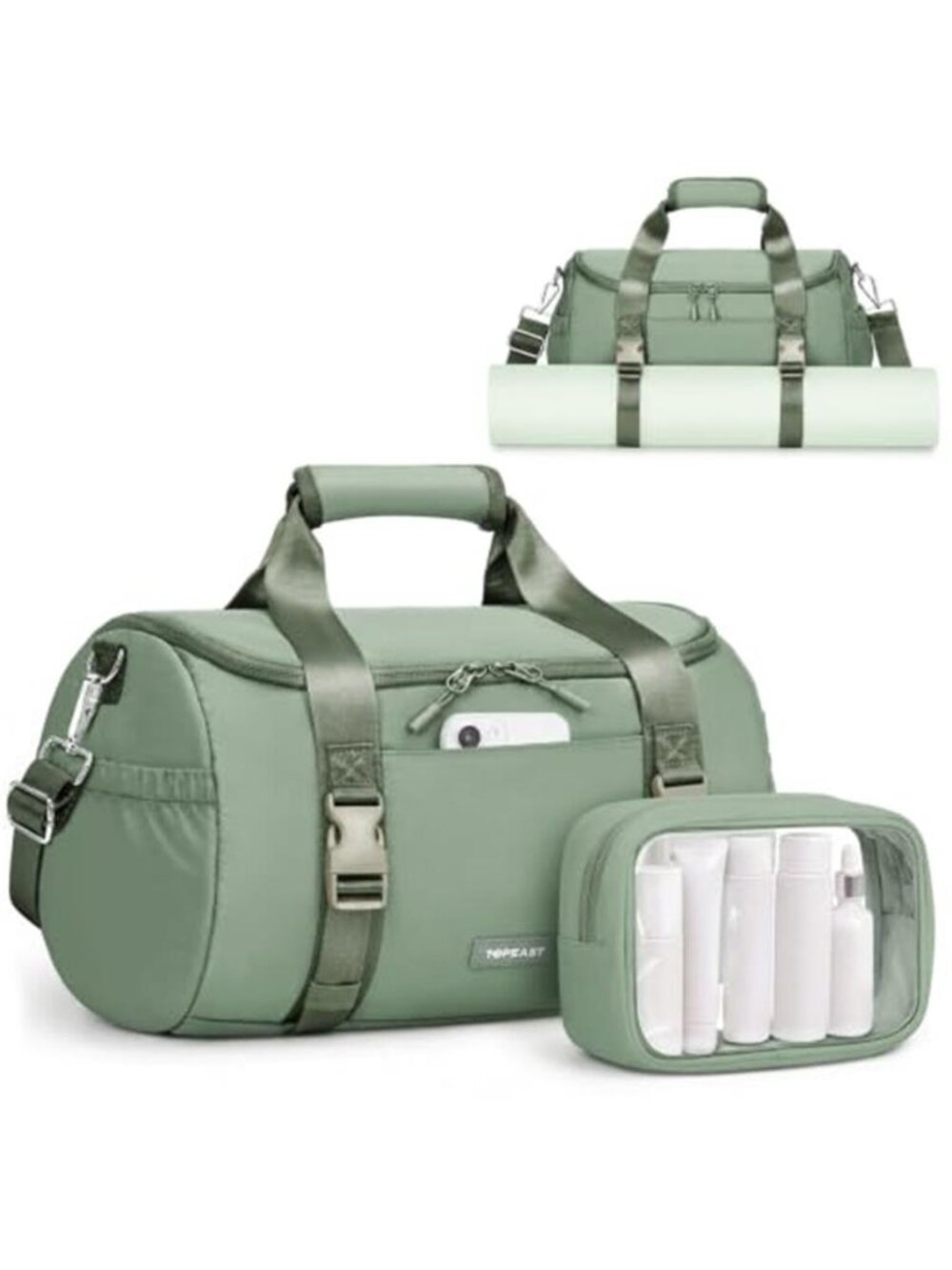 Women's Small Gym Bag Yoga Mat Holder Workout Travel Duffel Bag